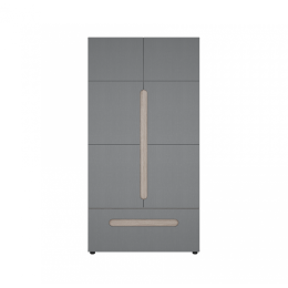 Шкаф двухстворчатый с ящиком "Палермо-3" (Графит)