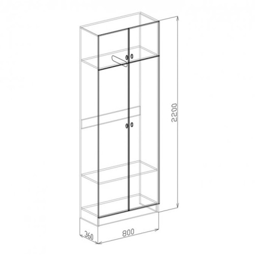 Прихожая Вега (рельеф пастель)