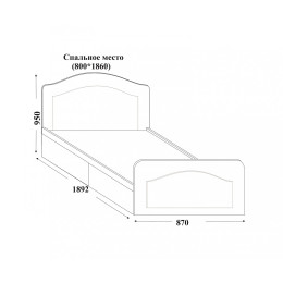Кровать с ящиком "Моника-1"