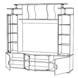 Тумба под ТВ Виста-18 (с рисунком)