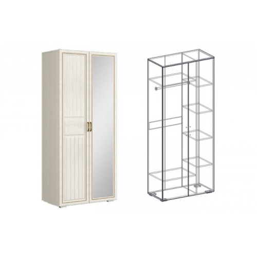 Шкаф 2х-створчатый комбинированный левый/правый (440) Виктория