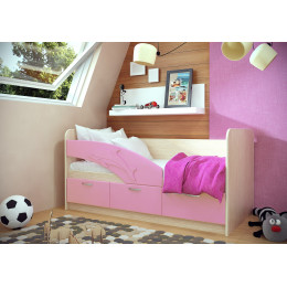 Детская кровать "Дельфин-1" МДФ 1,6 м