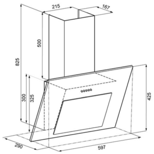 FREYA 600 black PB вытяжка кухонная