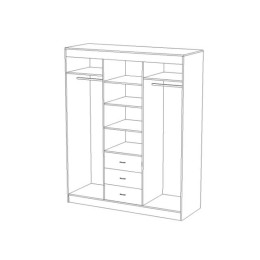 Шкаф-купе белый Фортуна (Вавилон)