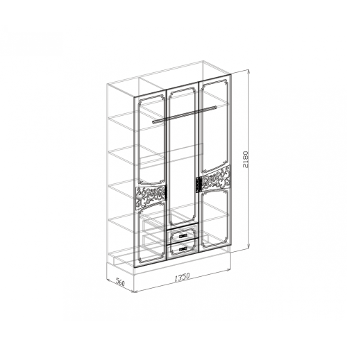 Шкаф 3-х дверный Верона