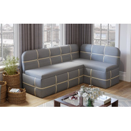 Скамья угловая со спальным местом "Майами" (Сине-бежевый)