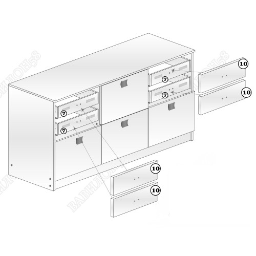 Комод ЛДСП «Домино»
