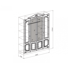 Шкаф 4-х дверный "Валенсия"