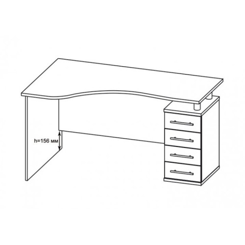 Угловой письменный стол КСТ-104.1