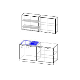 Кухня МДФ с фотопечатью Бридж 1,6 м