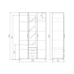 Шкаф 3х створчатый "ЭВА" ШК-019