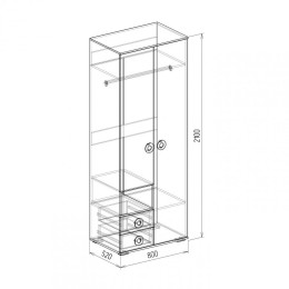 Шкаф 2х-створчатый №4 "Космос"