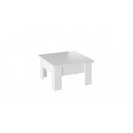 Стол журнальный (трансформер) "Glance" тип 1 (Белый/Стекло белый глянец)