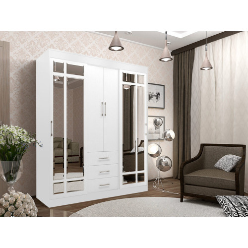 Шкаф-купе белый Фортуна (Вавилон)
