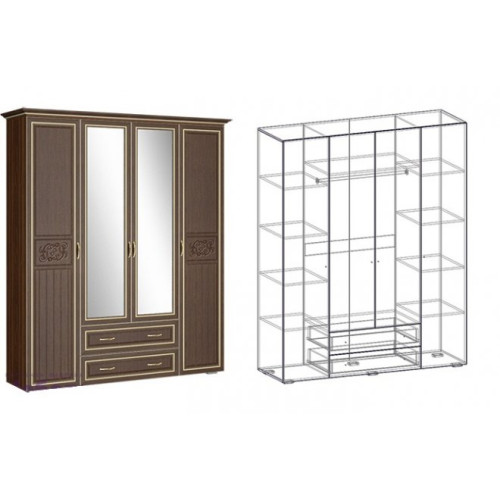 Шкаф 4х-створчатый Виктория