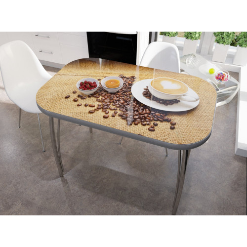 Стол со стеклом Кофе