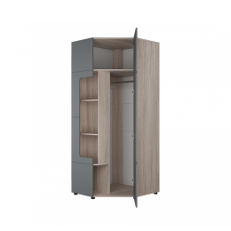 Шкаф угловой с полками "Палермо-3" (Графит)