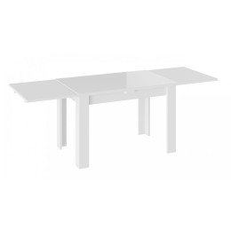 Стол обеденный "Норман" тип 1 (Белый/Стекло белый глянец)