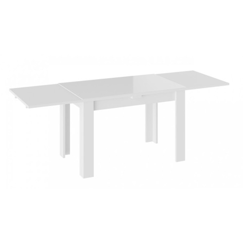 Стол обеденный Норман тип 1 (Белый/Стекло белый глянец)