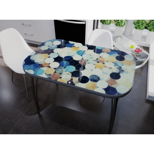 Стол со стеклом Мозайка