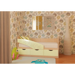 Детская кровать "Бабочки" МДФ 1,6 м
