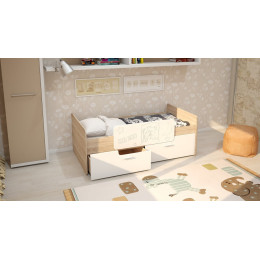 Кровать с бортиком и ящиками "Умка"