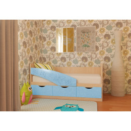 Детская кровать "Бабочки" МДФ 1,6 м