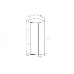 Шкаф угловой с полками "Палермо Юниор"