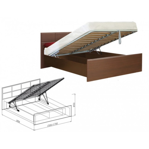 Кровать с подъемным основанием 1600мм Палермо (Союз-Мебель)