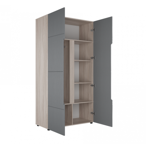 Шкаф 2х-створчатый Палермо-3 (Графит)