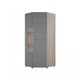 Шкаф угловой с полками "Палермо-3" (Графит)