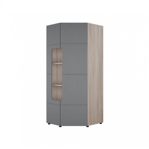 Шкаф угловой с полками Палермо-3 (Графит)