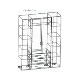 Шкаф 4х-створчатый "Анна" С4