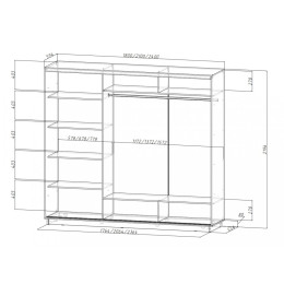Шкаф-купе "ЛЕО" (купальницы)
