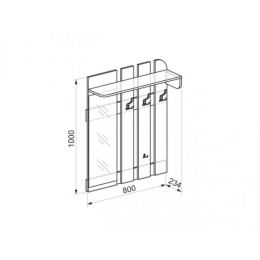 Вешалка с тумбой "Аврора"
