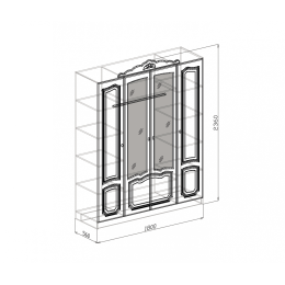 Шкаф 4-х дверный "Корона"