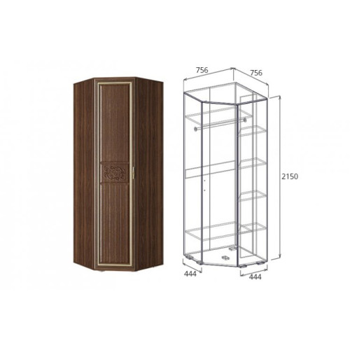 Шкаф угловой левый/правый (440) Виктория