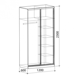 Шкаф-купе ''Рио 1-600''