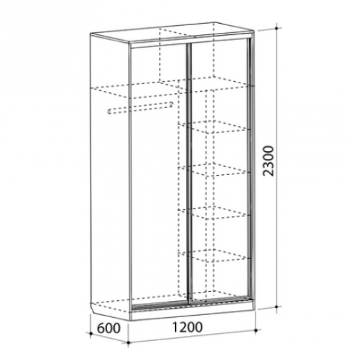 Шкаф-купе Рио 1-600