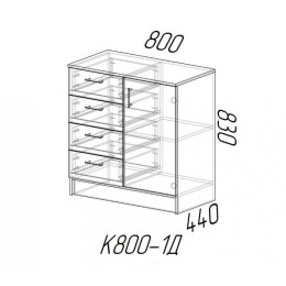 Комод К800-1Д SL