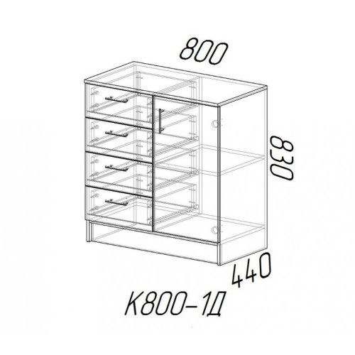 Комод К800-1Д SL