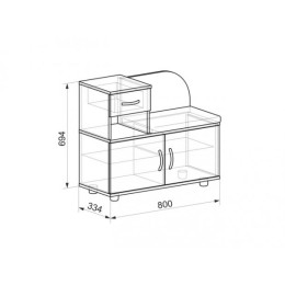Вешалка с тумбой "Аврора"