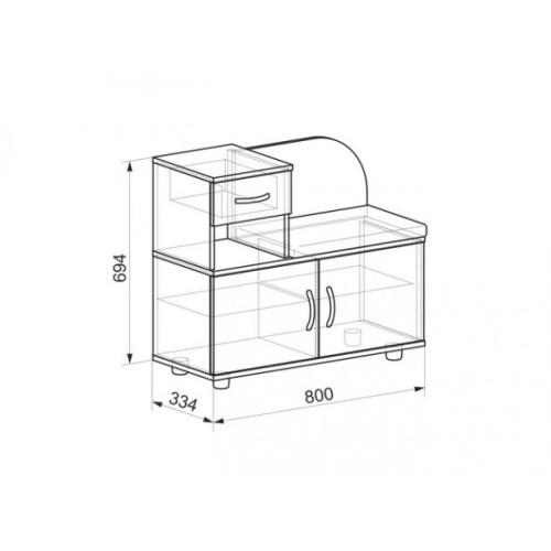 Вешалка с тумбой Аврора