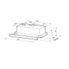 KAMILLA 600 BLACK (2 мотора) вытяжка кухонная
