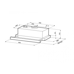 KAMILLA 600 BLACK (2 мотора) вытяжка кухонная