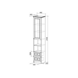Шкаф комбинированный "Алиса" (482х403х2148)