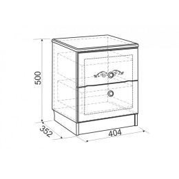 Тумба прикроватная "Диана Голд"