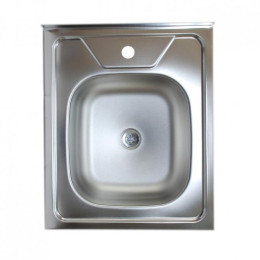 Мойка накладная 50х60 (0,6х160) + крепеж(4шт) и сифон