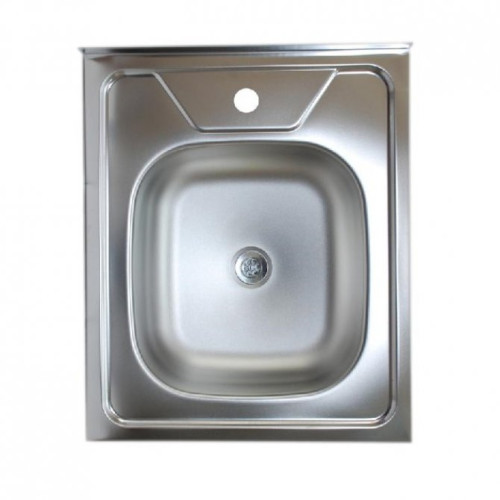 Мойка накладная 50х60 (0,6х160) + крепеж(4шт) и сифон