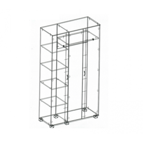 Шкаф 3х-створчатый Анна С2